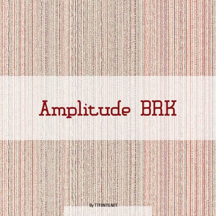 Amplitude BRK example