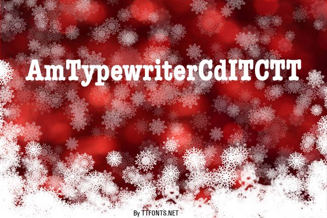 AmTypewriterCdITCTT example