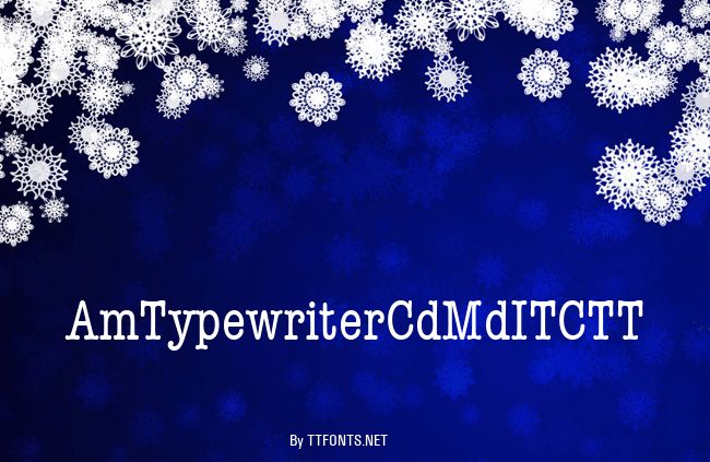 AmTypewriterCdMdITCTT example