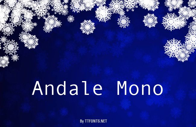 Andale Mono example