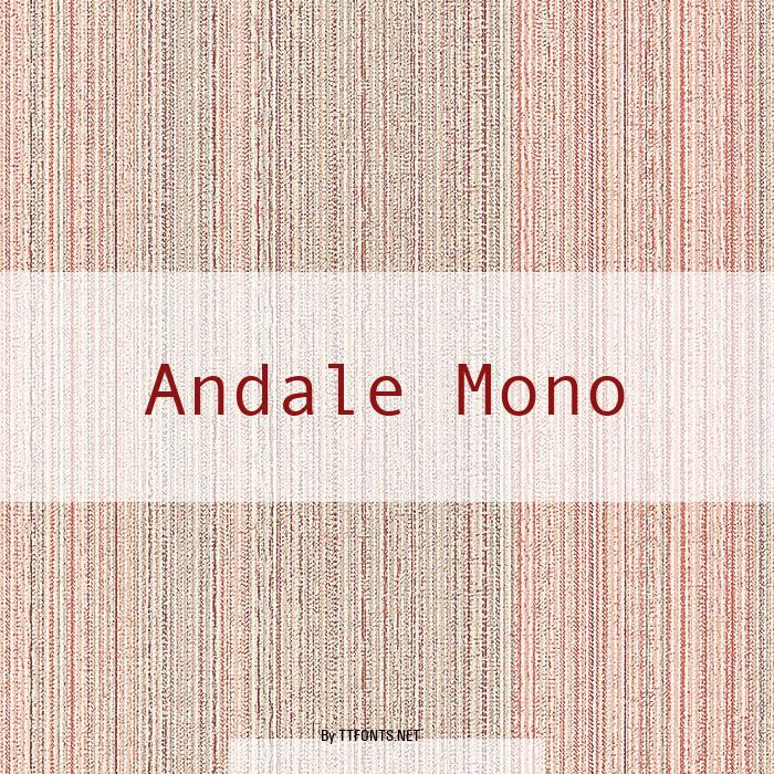 Andale Mono example