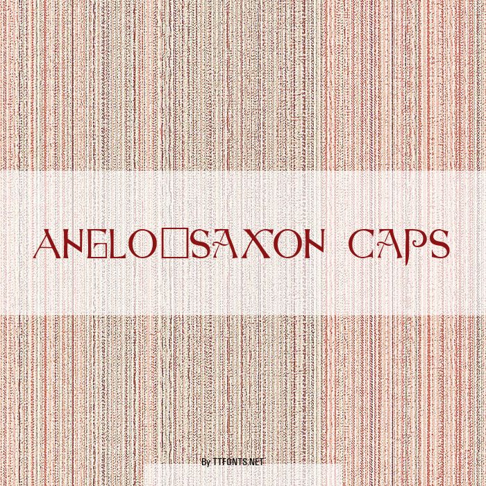 Anglo-Saxon Caps example