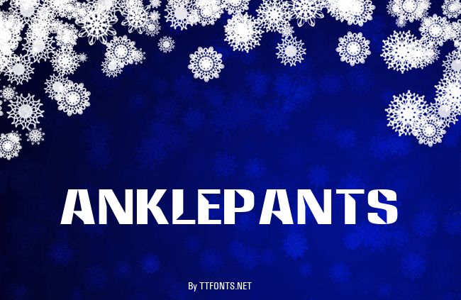 Anklepants example