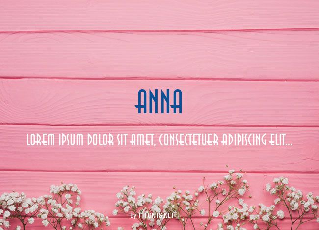 Anna Regular truetype font