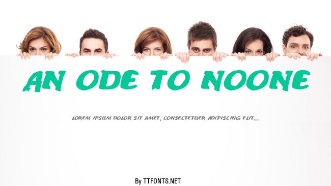 An ode to noone example