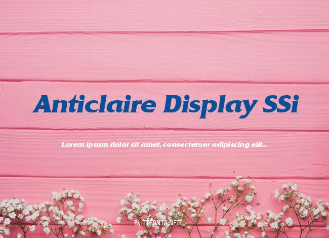 Anticlaire Display SSi example