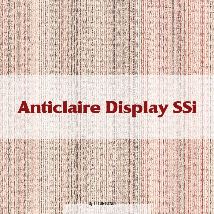 Anticlaire Display SSi example