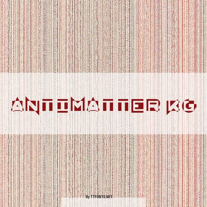 AntiMatter KG example