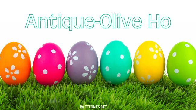 Antique-Olive Ho example