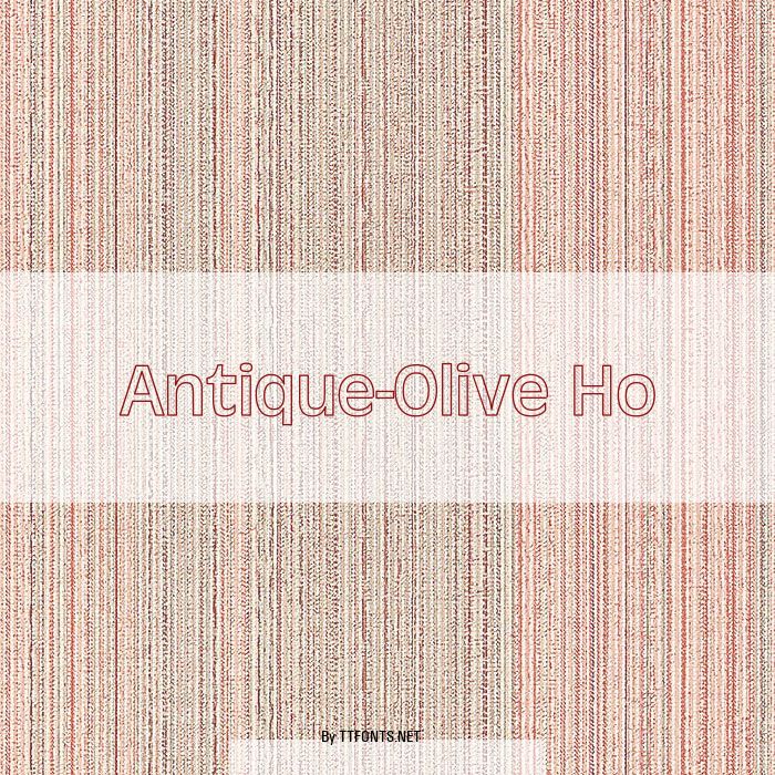 Antique-Olive Ho example
