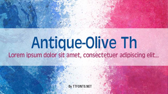 Antique-Olive Th example