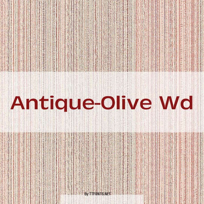 Antique-Olive Wd example