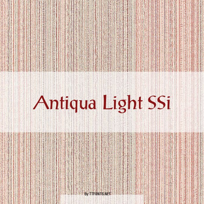 Antiqua Light SSi example