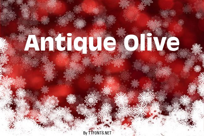Antique Olive example