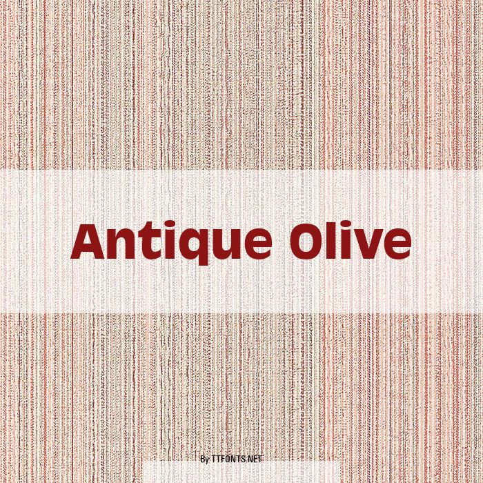 Antique Olive example