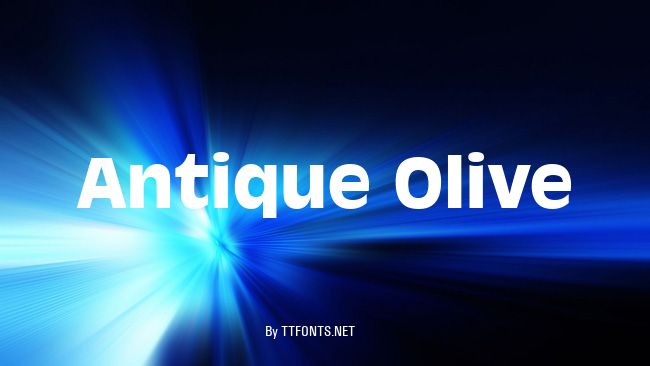 Antique Olive example