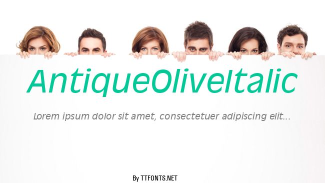 AntiqueOliveItalic example