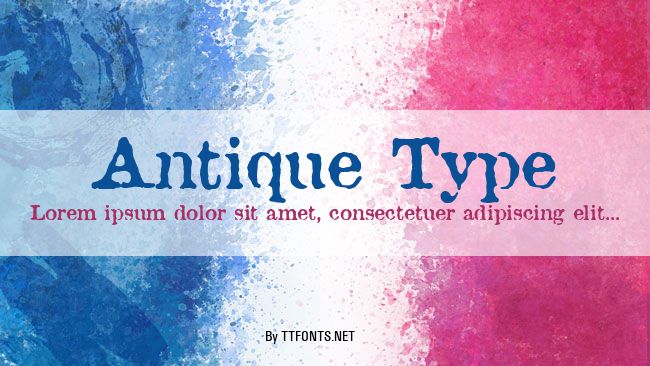 Antique Type example