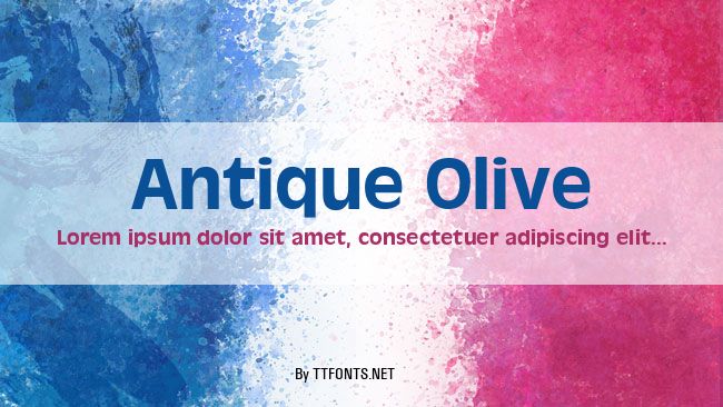 Antique Olive example