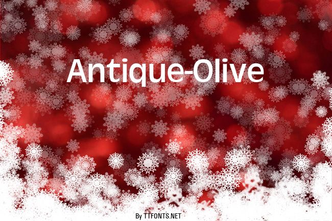 Antique-Olive example