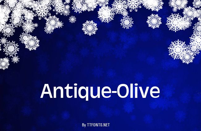 Antique-Olive example