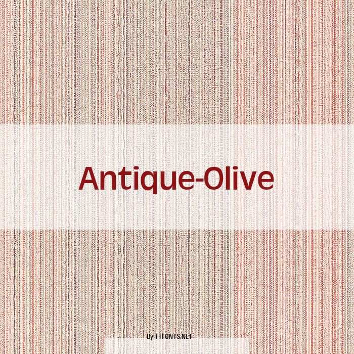 Antique-Olive example