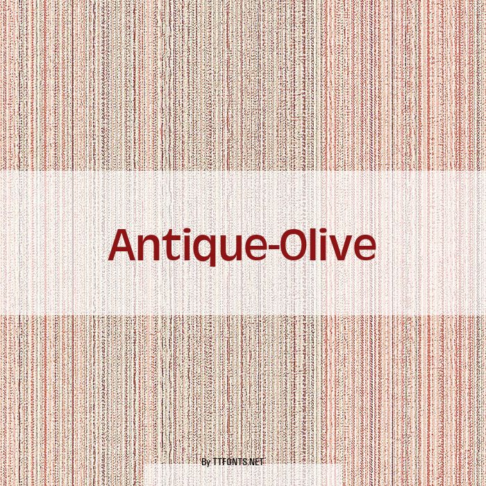 Antique-Olive example