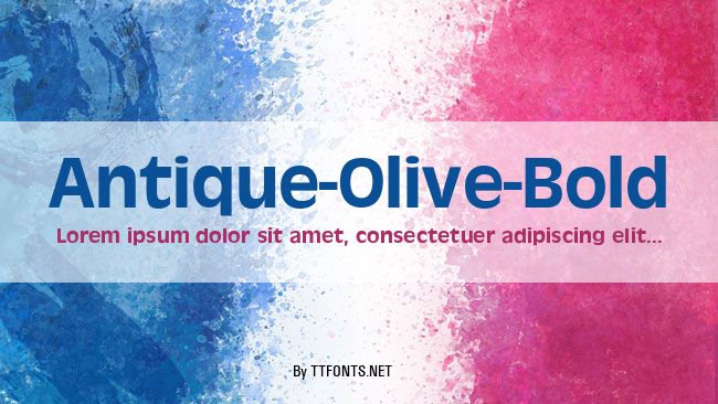 Antique-Olive-Bold example