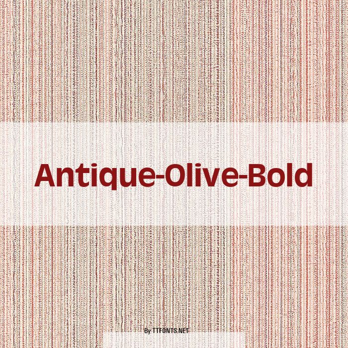 Antique-Olive-Bold example