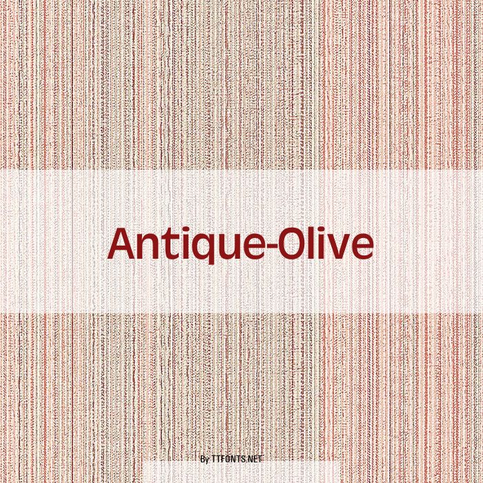 Antique-Olive example