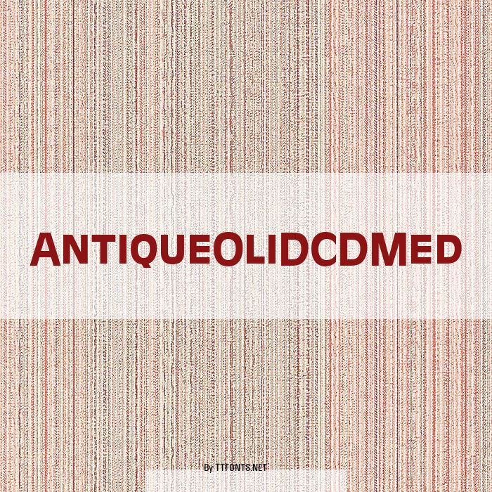 AntiqueOliDCDMed example
