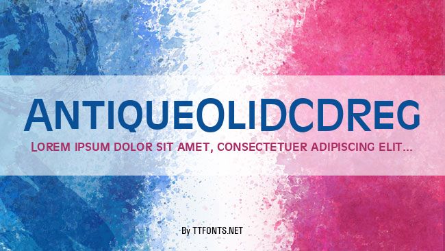 AntiqueOliDCDReg example