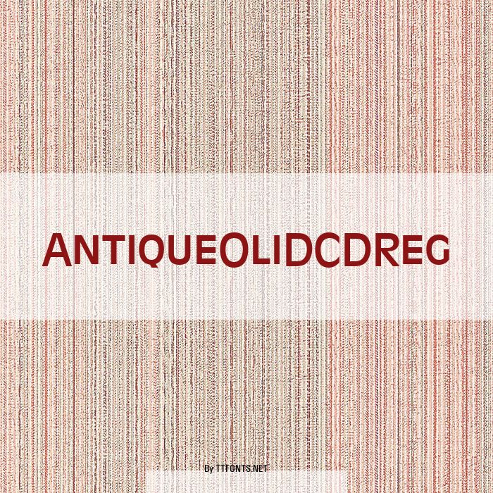 AntiqueOliDCDReg example