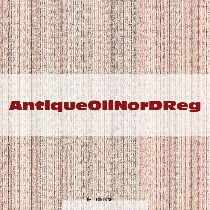 AntiqueOliNorDReg example
