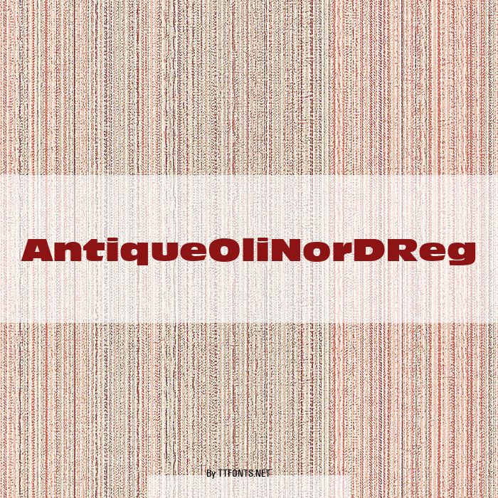 AntiqueOliNorDReg example