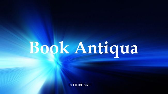 Book Antiqua example
