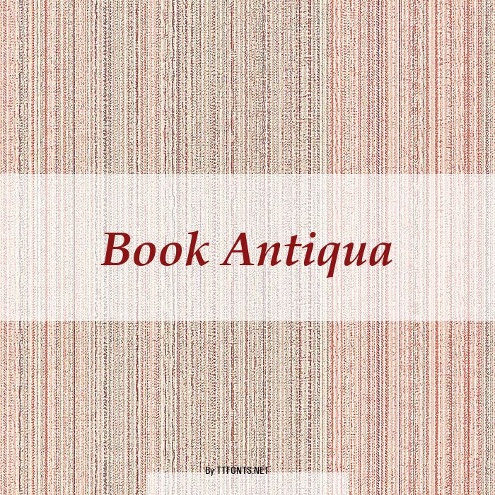 Book Antiqua example