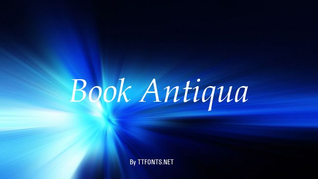 Book Antiqua example
