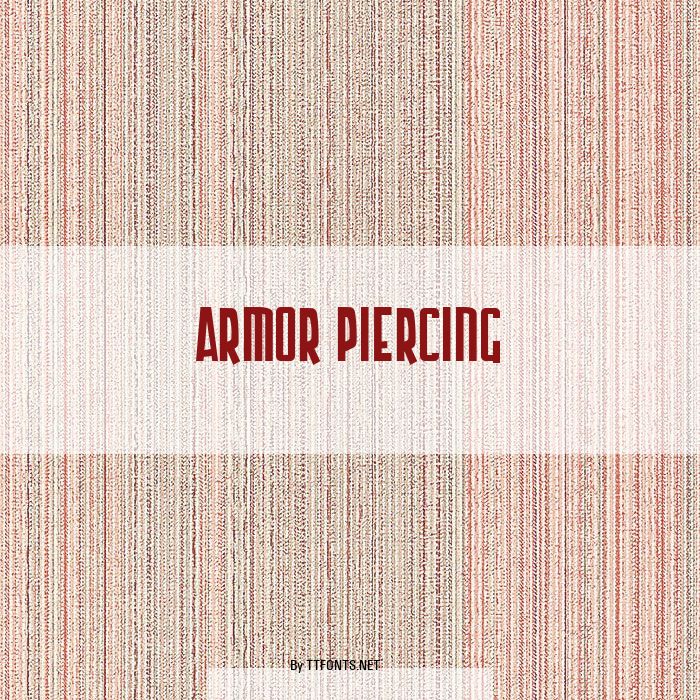 Armor Piercing example