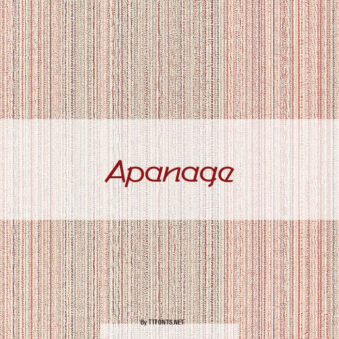 Apanage example