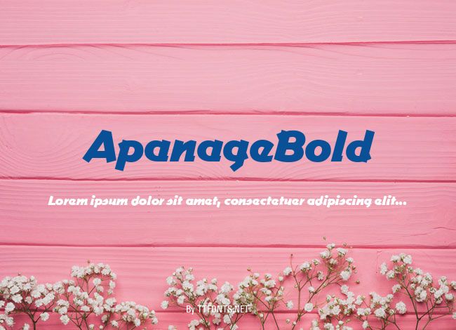 ApanageBold example