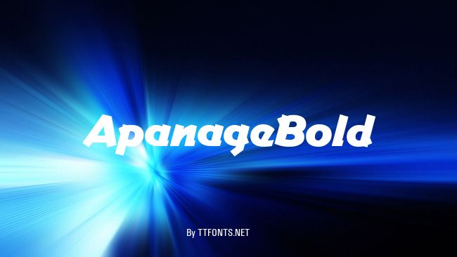 ApanageBold example