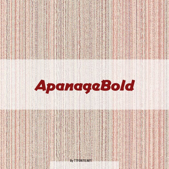 ApanageBold example