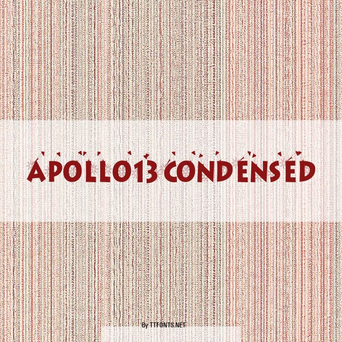 Apollo13Condensed example