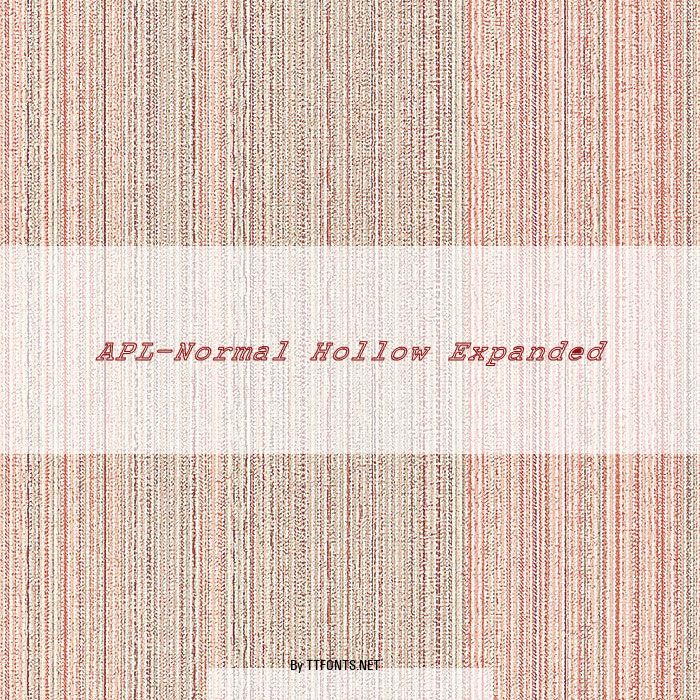 APL-Normal Hollow Expanded example