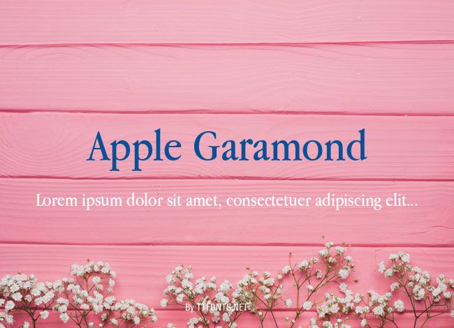 Apple Garamond example