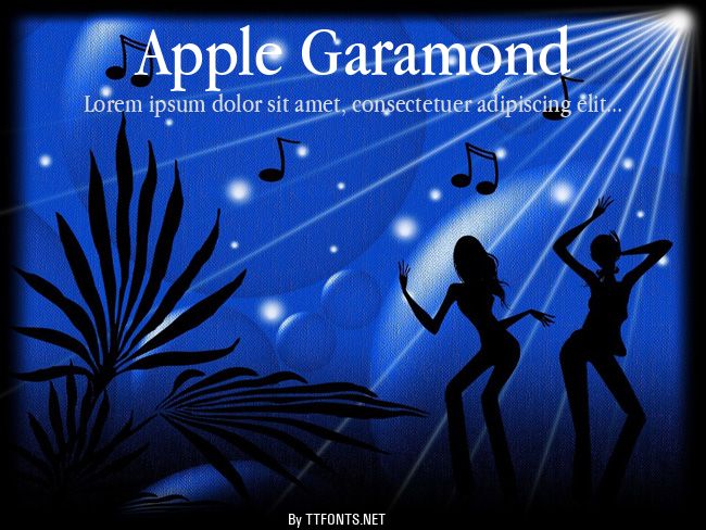 Apple Garamond example