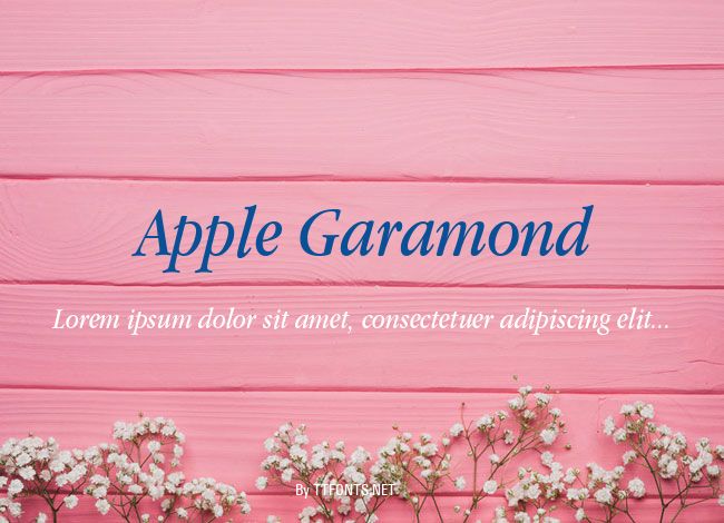 Apple Garamond example