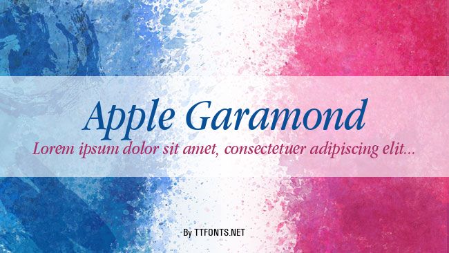 Apple Garamond example
