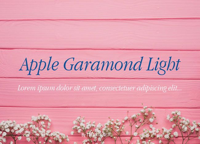 Apple Garamond Light example